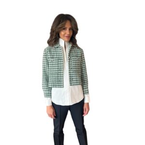 Lil tweed jacket - Green & White