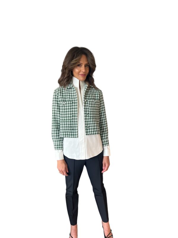 Lil tweed jacket - Green & White