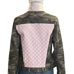 Chic creative camouflage embellished jacket