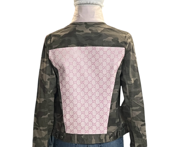 Chic creative camouflage embellished jacket