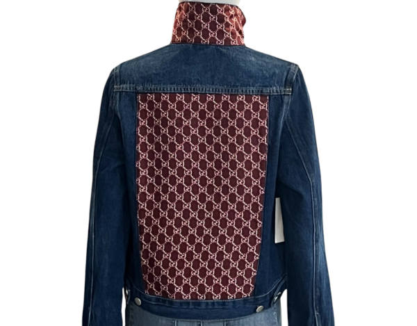 Chic creative denim embellished jacket