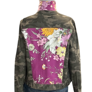 Chic creative camouflage embellished jacket