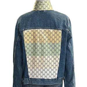 Chic creative denim embellished jacket