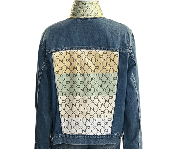 Chic creative denim embellished jacket