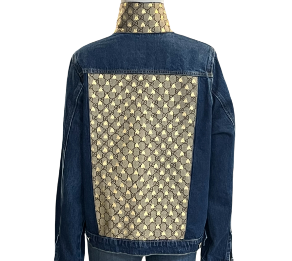 Chic creative denim embellished jacket